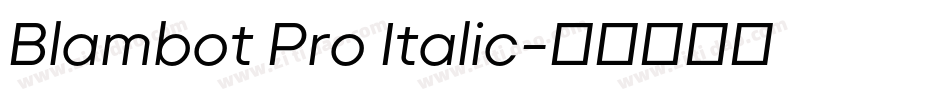 Blambot Pro Italic字体转换